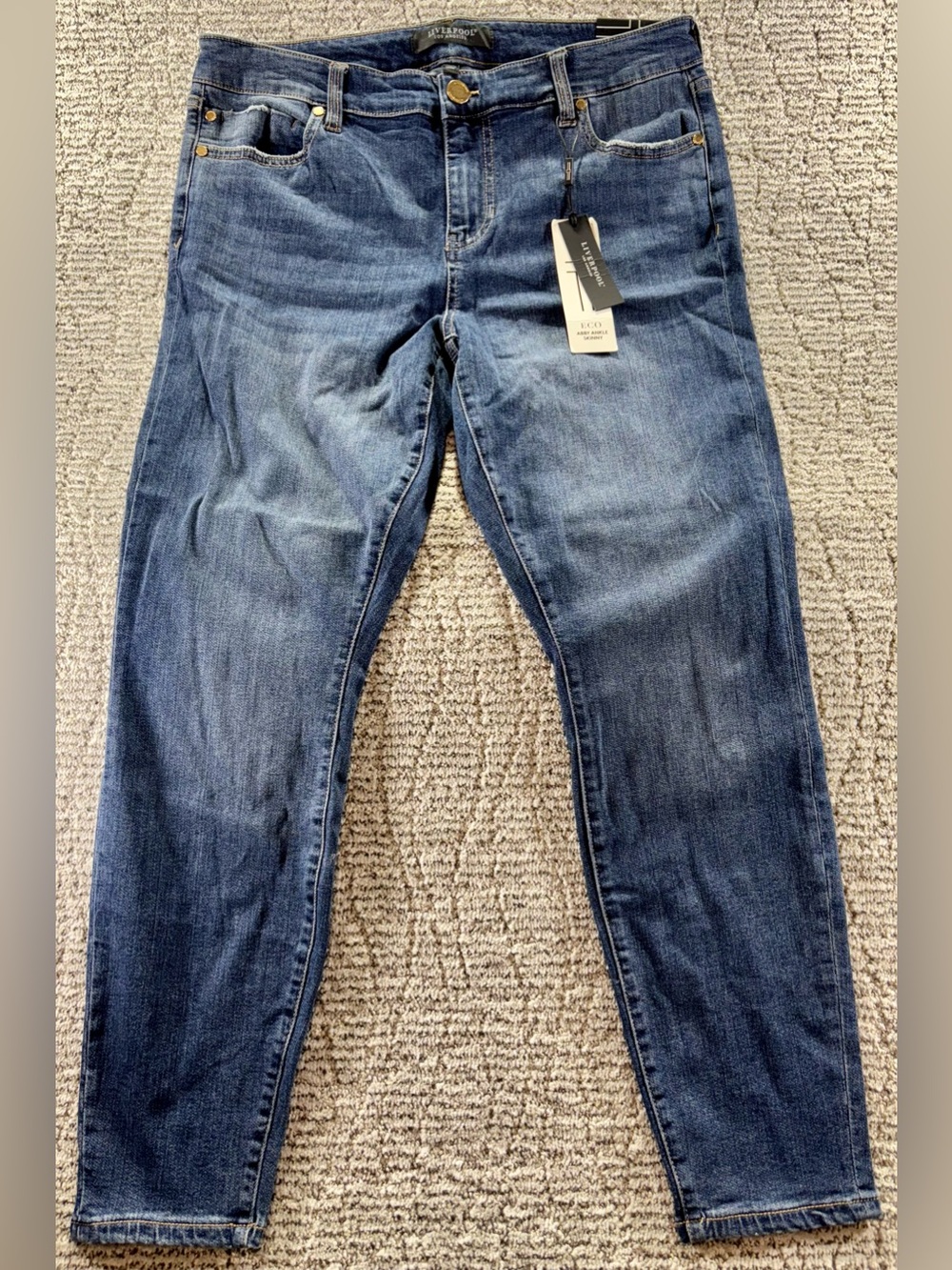 NWT Liverpool Women’s Size 14W Easton Eco‎ Abby Ankle Skinny Jeans